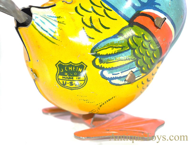 Vintage ca. 1930's J. Chein Walking Duck Windup Tin Toy for Sale <FONT COLOR="ff000 ">*SOLD*</font> - Image 7