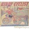 Vintage ca. 1930's Unique Art Tin Lithographed Windup "Kiddy Cyclist" with Box for Sale - Image 12