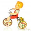 Vintage ca. 1930's Unique Art Tin Lithographed Windup "Kiddy Cyclist" with Box for Sale - Image 6