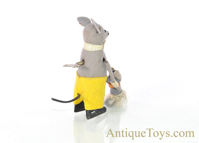 Schuco Hopsa Felt and Lithographed Tin Windup Mouse and Baby <FONT COLOR="ff000 ">*SOLD*</font> - Image 7