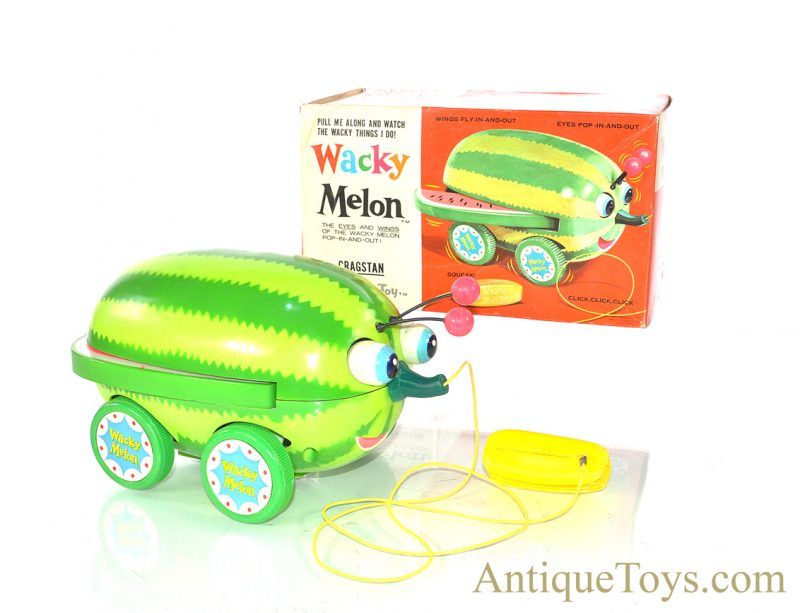 Cragstan/Vanda ca. 1960's "Wacky Melon" Pull Toy in Box <FONT COLOR="ff000 ">*SOLD*</font> - Image 7