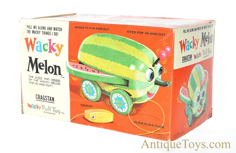 Cragstan/Vanda ca. 1960's "Wacky Melon" Pull Toy in Box <FONT COLOR="ff000 ">*SOLD*</font> - Image 8