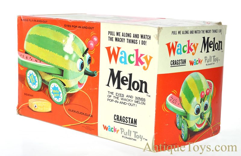 Cragstan/Vanda ca. 1960's "Wacky Melon" Pull Toy in Box <FONT COLOR="ff000 ">*SOLD*</font> - Image 9
