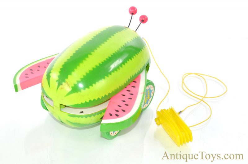 Cragstan/Vanda ca. 1960's "Wacky Melon" Pull Toy in Box <FONT COLOR="ff000 ">*SOLD*</font> - Image 2