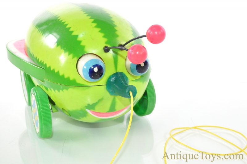 Cragstan/Vanda ca. 1960's "Wacky Melon" Pull Toy in Box <FONT COLOR="ff000 ">*SOLD*</font> - Image 3