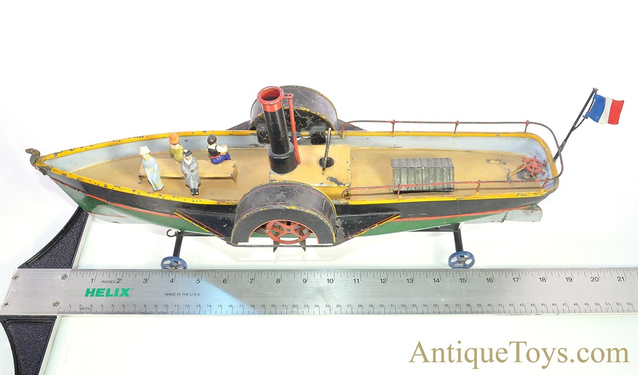 Antique ca. 1890's E.F. Lefevre Tin Paddle Wheel Boat from the Dick Claus Collection <FONT COLOR="ff000 ">*SOLD*</font> - Image 14