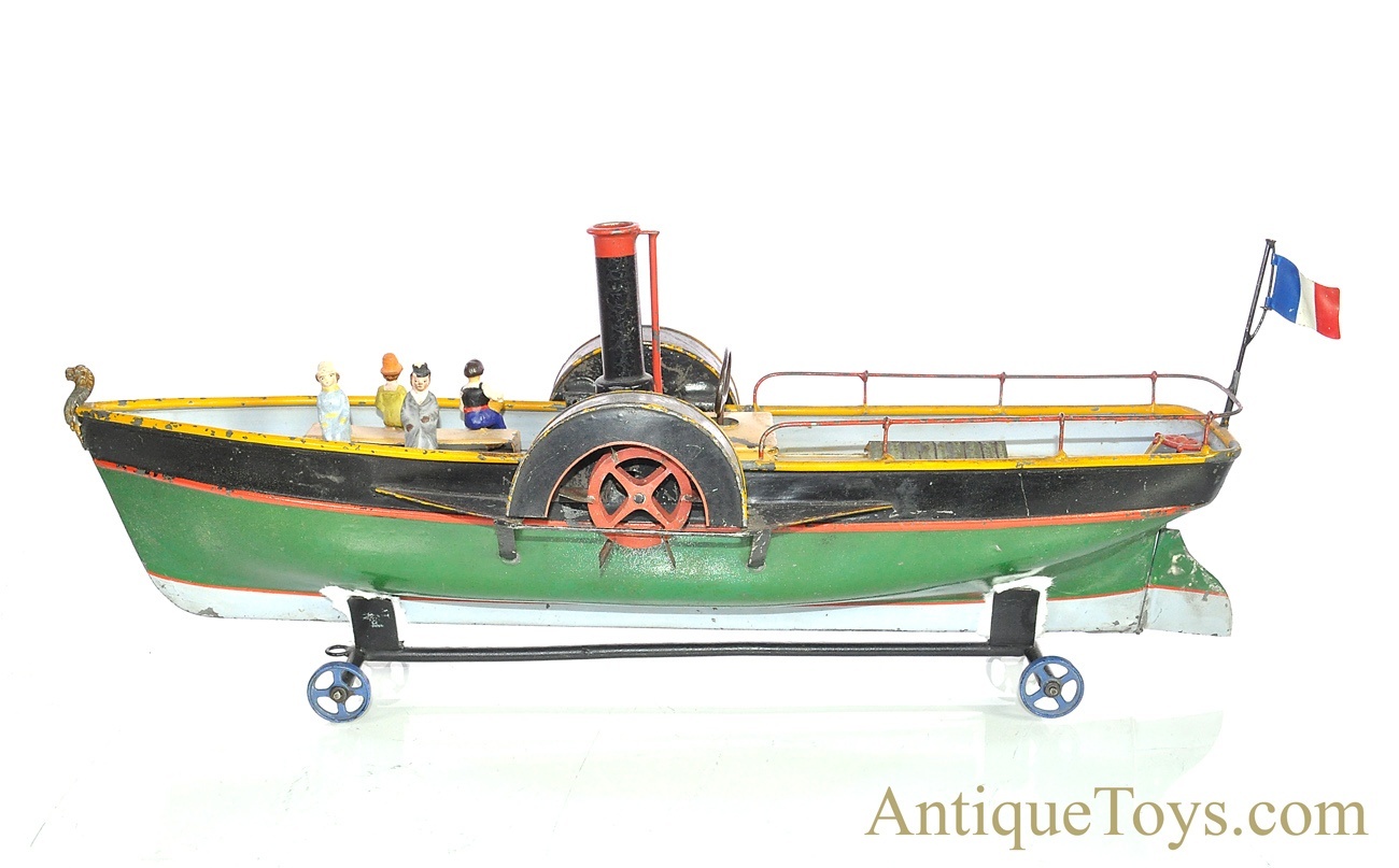 Antique ca. 1890's E.F. Lefevre Tin Paddle Wheel Boat from the Dick Claus Collection <FONT COLOR="ff000 ">*SOLD*</font> - Image 2