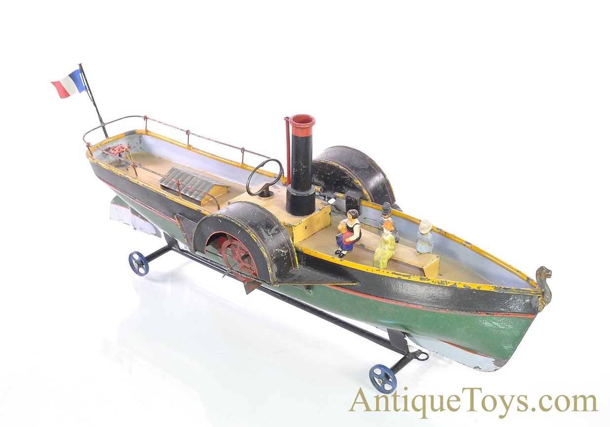 Antique ca. 1890's E.F. Lefevre Tin Paddle Wheel Boat from the Dick Claus Collection <FONT COLOR="ff000 ">*SOLD*</font> - Image 4