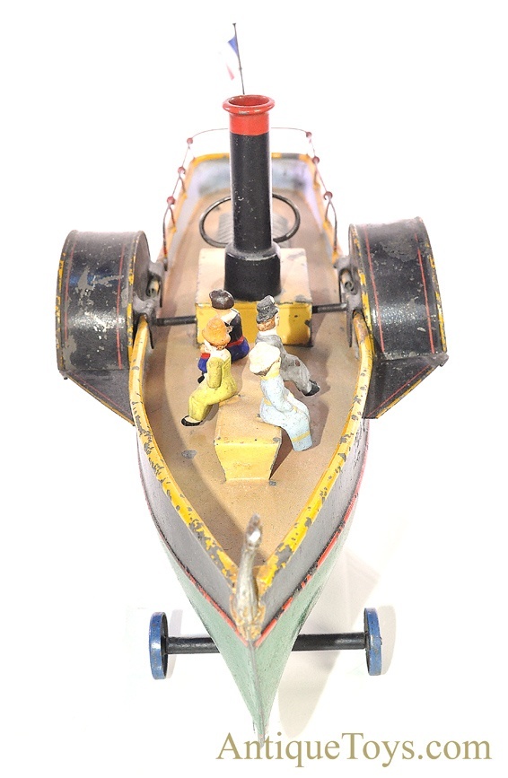 Antique ca. 1890's E.F. Lefevre Tin Paddle Wheel Boat from the Dick Claus Collection <FONT COLOR="ff000 ">*SOLD*</font> - Image 12