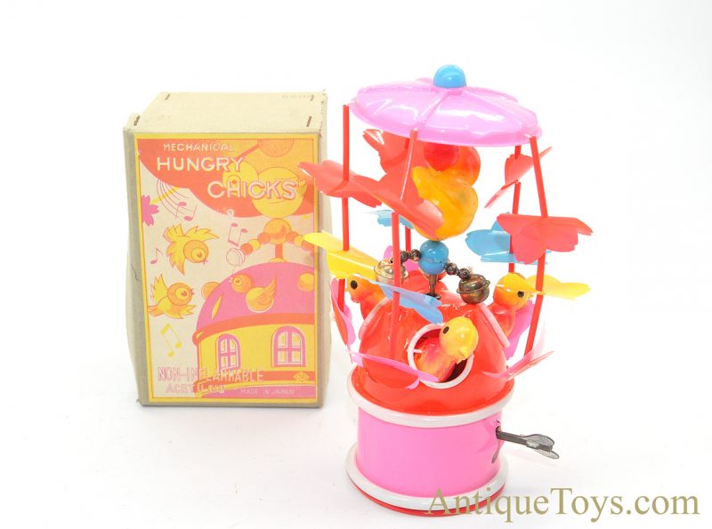Vintage ca. 1950's T.A. Mechanical Hungry Chicks "Non-Inflammable" Acetiloid/Plastic Japanese Windup Toy <FONT COLOR="ff000 ">*SOLD*</font> - Image 2