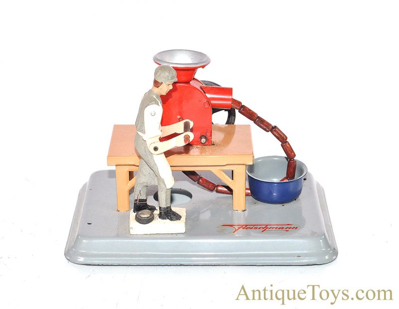 Vintage ca. 1950’s Fleischmann Sausage Grinder German Tin Steam Toy Accessory <FONT COLOR="ff000 ">*SOLD*</font> - Image 2