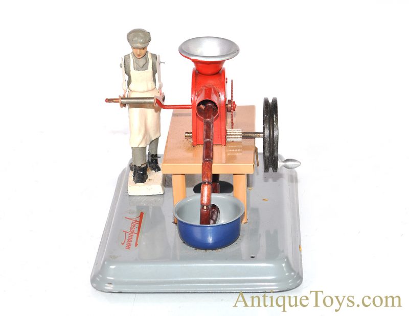 Vintage ca. 1950’s Fleischmann Sausage Grinder German Tin Steam Toy Accessory <FONT COLOR="ff000 ">*SOLD*</font> - Image 4