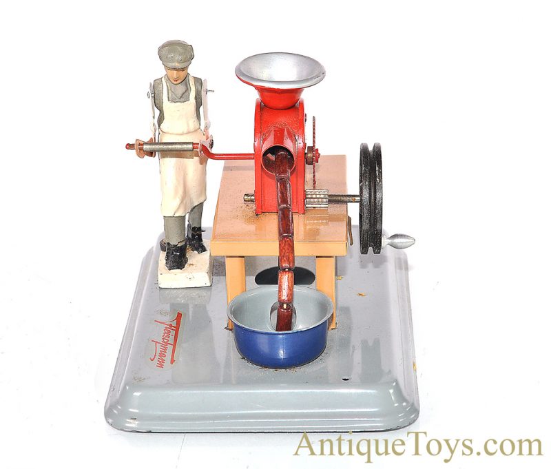 Vintage ca. 1950’s Fleischmann Sausage Grinder German Tin Steam Toy Accessory <FONT COLOR="ff000 ">*SOLD*</font> - Image 6