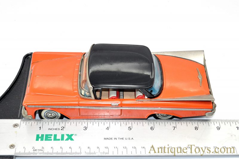 Yonezawa Toys (Y) Tin Lithographed Friction Powered Coral & Silver Buick Sedan #10509 in Box <FONT COLOR="ff000 ">*SOLD*</font> - Image 13