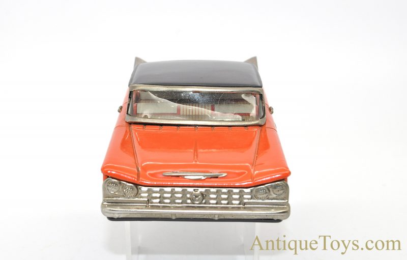 Yonezawa Toys (Y) Tin Lithographed Friction Powered Coral & Silver Buick Sedan #10509 in Box <FONT COLOR="ff000 ">*SOLD*</font> - Image 3