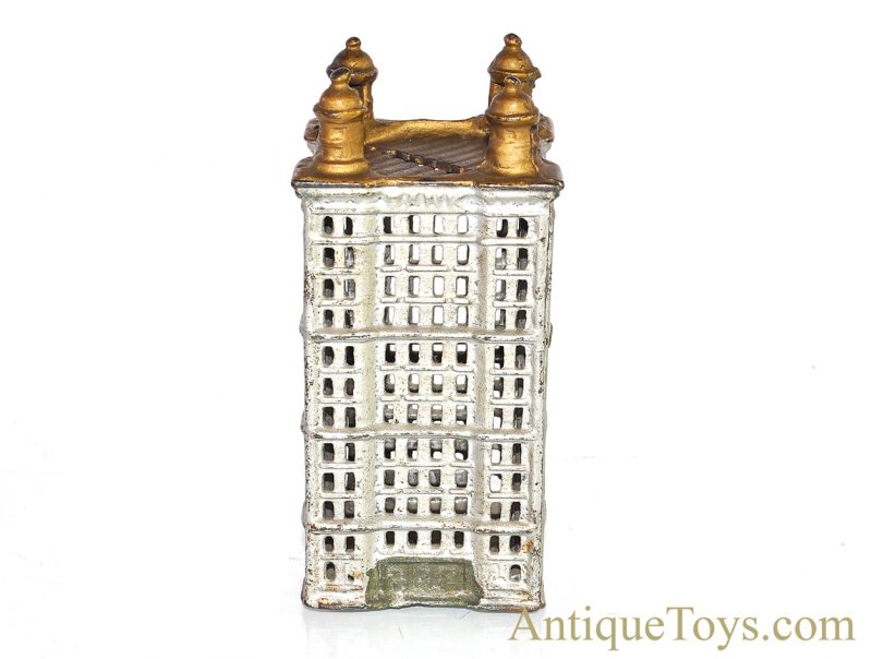A.C. Williams ca. 1900-1931 Cast Iron Skyscraper Still Penny Coin Bank <FONT COLOR="ff000 ">*SOLD*</font>