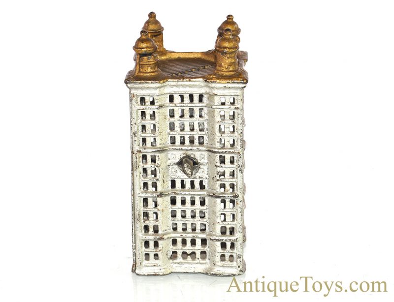 A.C. Williams ca. 1900-1931 Cast Iron Skyscraper Still Penny Coin Bank <FONT COLOR="ff000 ">*SOLD*</font> - Image 2