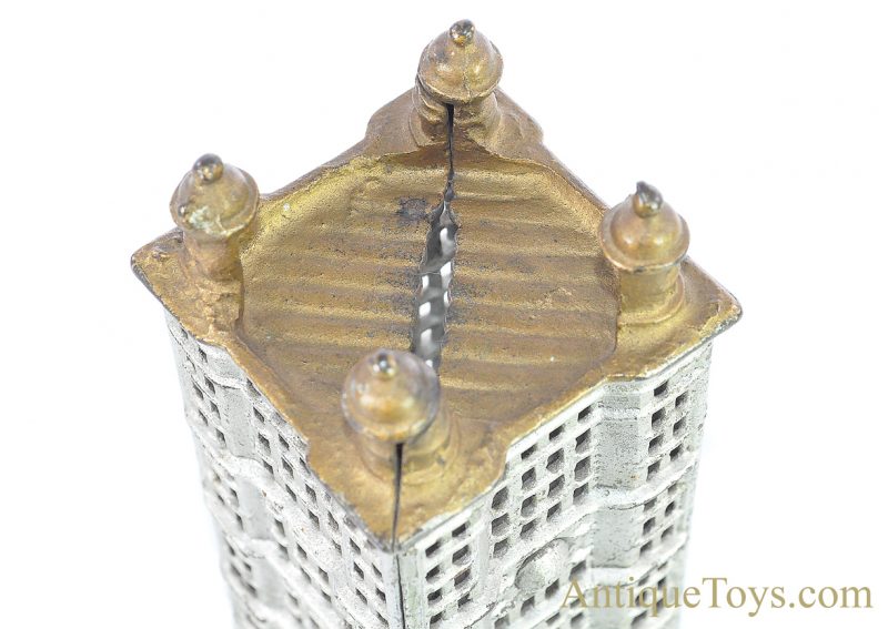 A.C. Williams ca. 1900-1931 Cast Iron Skyscraper Still Penny Coin Bank <FONT COLOR="ff000 ">*SOLD*</font> - Image 6