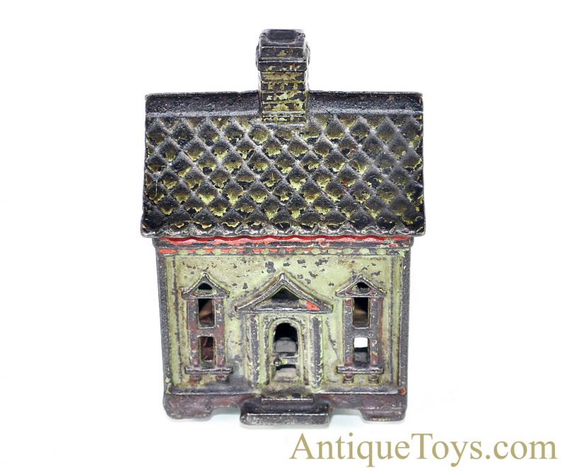 Antique ca. 1883-1903 J.E. Stevens/Grey Iron Casting Co. One Story Cast Iron Still Penny Bank <FONT COLOR="ff000 ">*SOLD*</font>