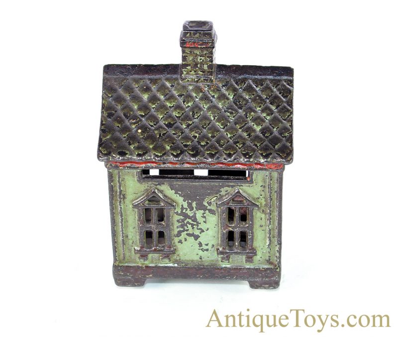 Antique ca. 1883-1903 J.E. Stevens/Grey Iron Casting Co. One Story Cast Iron Still Penny Bank <FONT COLOR="ff000 ">*SOLD*</font> - Image 3