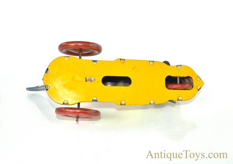 Vintage ca. 1939 Marx Lithographed Tin Lever Action Windup “Mysterious Pluto Away I Go” Blue Tail Disney Toy <FONT COLOR="ff000 ">*SOLD*</font> - Image 3