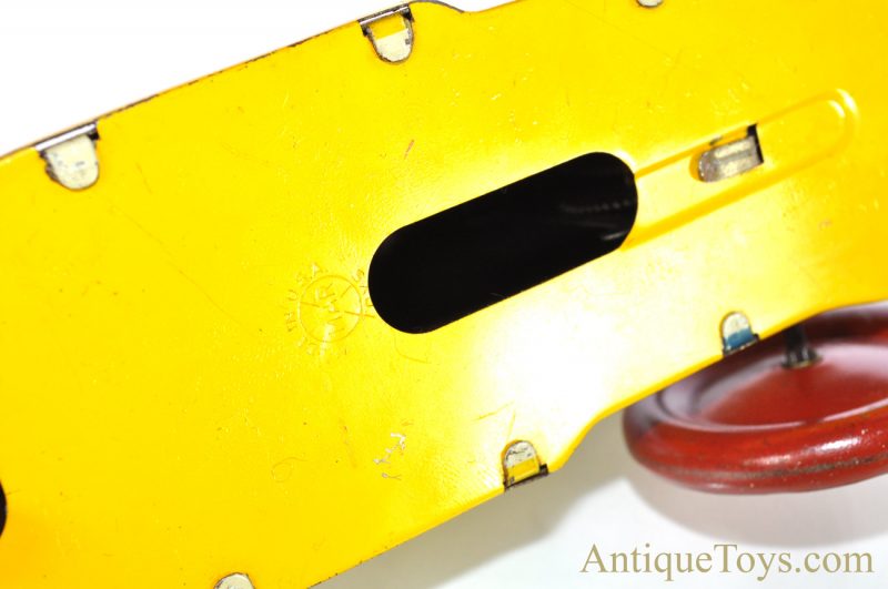Vintage ca. 1939 Marx Lithographed Tin Lever Action Windup “Mysterious Pluto Away I Go” Blue Tail Disney Toy <FONT COLOR="ff000 ">*SOLD*</font> - Image 8