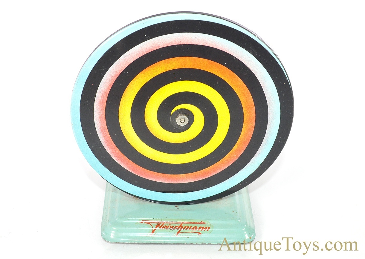 Vintage ca. 1950’s Fleischmann Hypno/Color Wheel German Tin Steam Toy