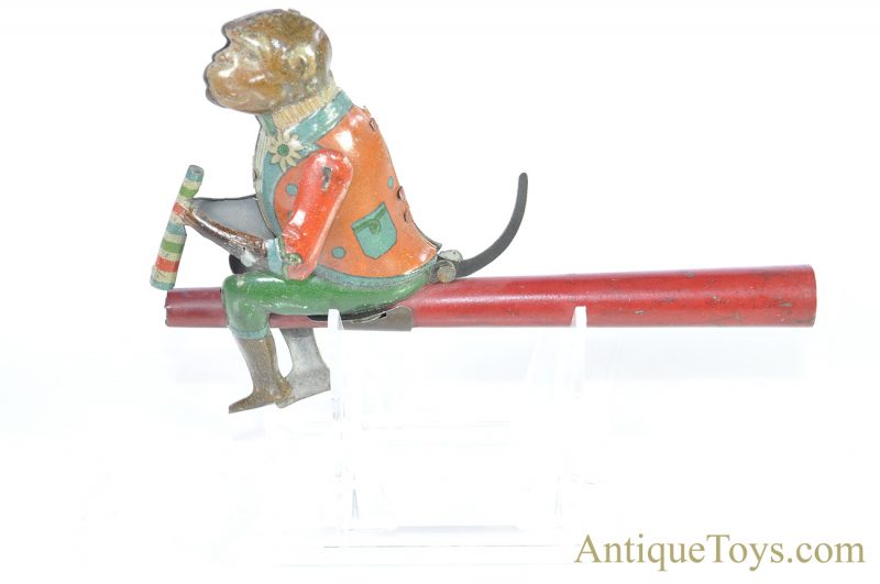 Antique Ca. 1930's J.D. John Distler Tin Lithographed Monkey Blow Toy <FONT COLOR="ff000 ">*SOLD*</font> - Image 2