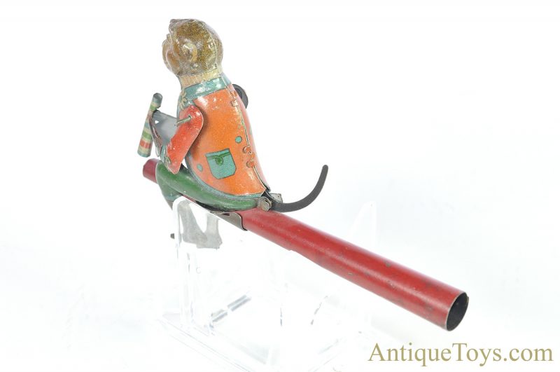 Antique Ca. 1930's J.D. John Distler Tin Lithographed Monkey Blow Toy <FONT COLOR="ff000 ">*SOLD*</font> - Image 3