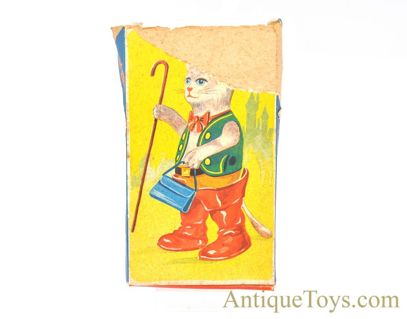 Georg Kohler (GNK) ca. 1940's Tin Lithographed Windup "Puss in Boots" German Toy with Box <FONT COLOR="ff000 ">*SOLD*</font> - Image 2