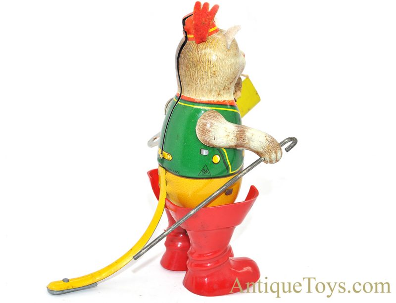 Georg Kohler (GNK) ca. 1940's Tin Lithographed Windup "Puss in Boots" German Toy with Box <FONT COLOR="ff000 ">*SOLD*</font> - Image 7