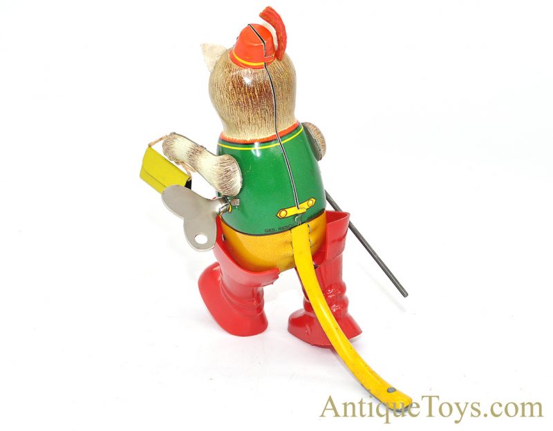 Georg Kohler (GNK) ca. 1940's Tin Lithographed Windup "Puss in Boots" German Toy with Box <FONT COLOR="ff000 ">*SOLD*</font> - Image 8