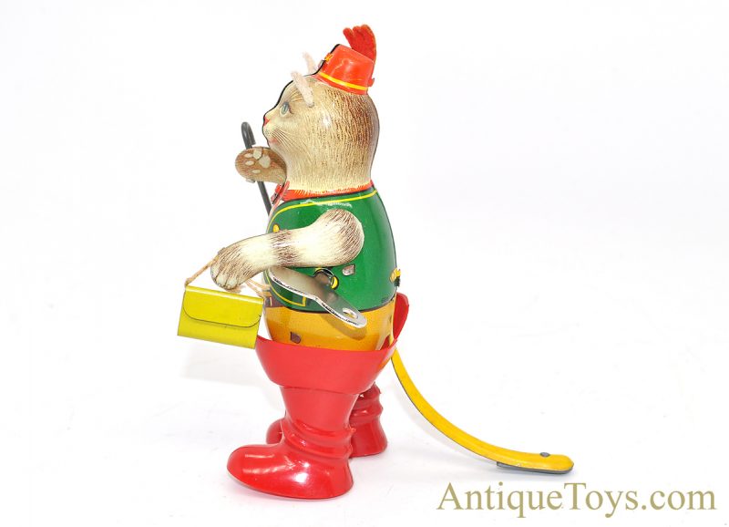 Georg Kohler (GNK) ca. 1940's Tin Lithographed Windup "Puss in Boots" German Toy with Box <FONT COLOR="ff000 ">*SOLD*</font> - Image 9