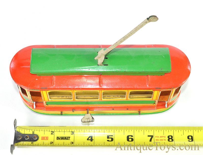 Oro of Brandenburg/OROBR Tin Hand Painted & Lithographed Windup Trolley <FONT COLOR="ff000 ">*SOLD*</font> - Image 2