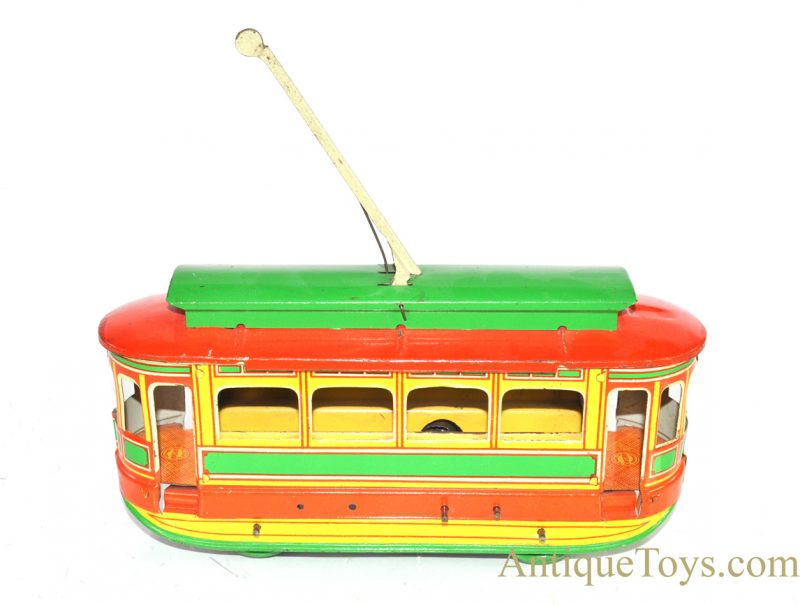 Oro of Brandenburg/OROBR Tin Hand Painted & Lithographed Windup Trolley <FONT COLOR="ff000 ">*SOLD*</font> - Image 4