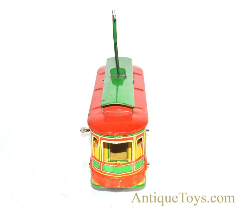 Oro of Brandenburg/OROBR Tin Hand Painted & Lithographed Windup Trolley <FONT COLOR="ff000 ">*SOLD*</font> - Image 5