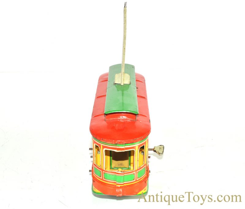 Oro of Brandenburg/OROBR Tin Hand Painted & Lithographed Windup Trolley <FONT COLOR="ff000 ">*SOLD*</font> - Image 6