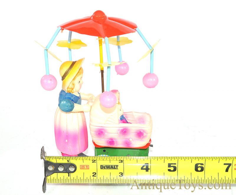 Vintage Japanese Celluloid Windup Baby Carriage Merry-Go-Round in Box <FONT COLOR="ff000 ">*SOLD*</font> - Image 12