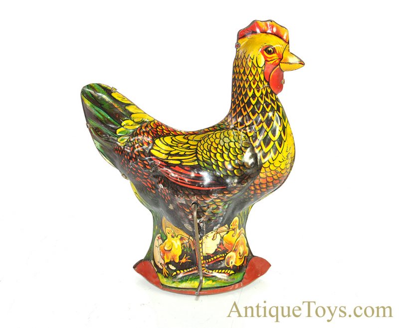 Vintage Baldwin Mfg. Co. Tin Lithographed Clucking Chicken Toy <FONT COLOR="ff000 ">*SOLD*</font>