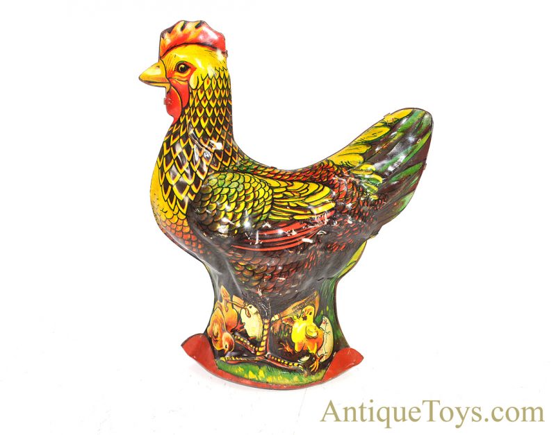 Vintage Baldwin Mfg. Co. Tin Lithographed Clucking Chicken Toy <FONT COLOR="ff000 ">*SOLD*</font> - Image 2