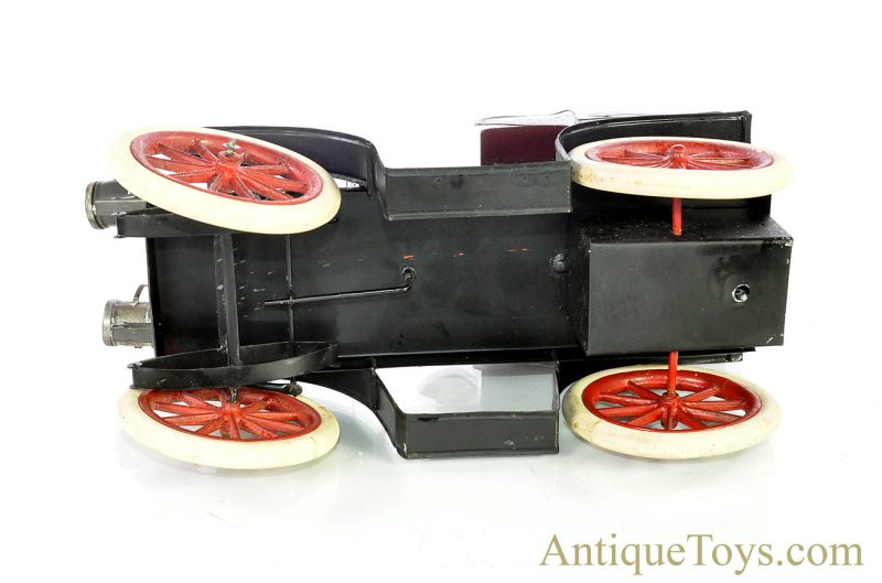 Antique Early 1904-1908 French Hand Painted Jouet Francais Open Tonneau Windup Bing Style Tin Car <FONT COLOR="ff000 ">*SOLD*</font> - Image 6