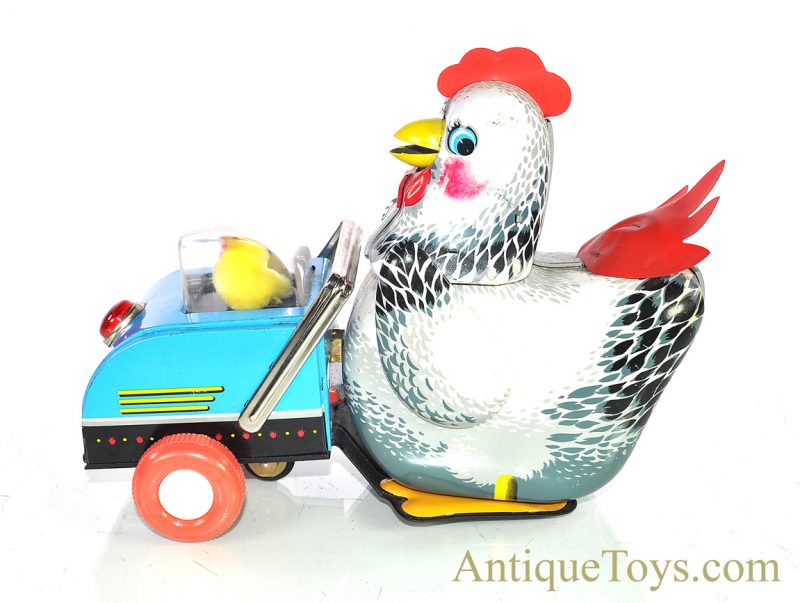 Vintage Chinese Battery Operated Tin Lithographed “Hen and Chickens” ME 603 with Box <FONT COLOR="ff000 ">*SOLD*</font> - Image 2