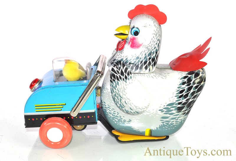 Vintage Chinese Battery Operated Tin Lithographed “Hen and Chickens” ME 603 with Box <FONT COLOR="ff000 ">*SOLD*</font> - Image 3