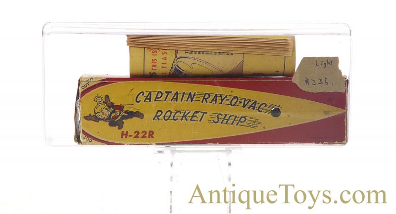 Vintage ca. 1952 Captain Ray-O-Vac Rocket Ship H-22R Flashlight in Box <FONT COLOR="ff000 ">*SOLD*</font> - Image 5