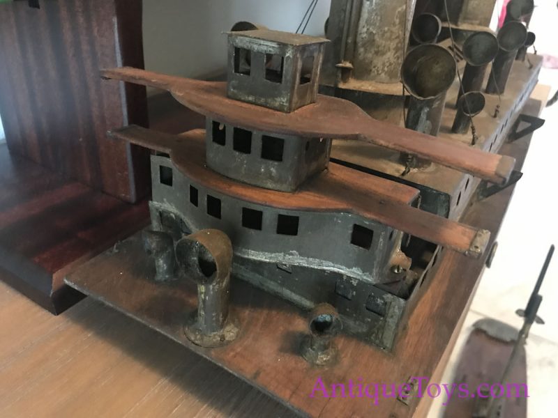 German Tin Ship Toy For Sale, early 1900s <FONT COLOR="ff000 ">*SOLD*</font> - Image 14
