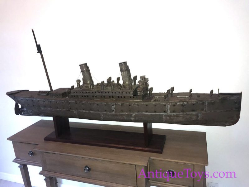 German Tin Ship Toy For Sale, early 1900s <FONT COLOR="ff000 ">*SOLD*</font>