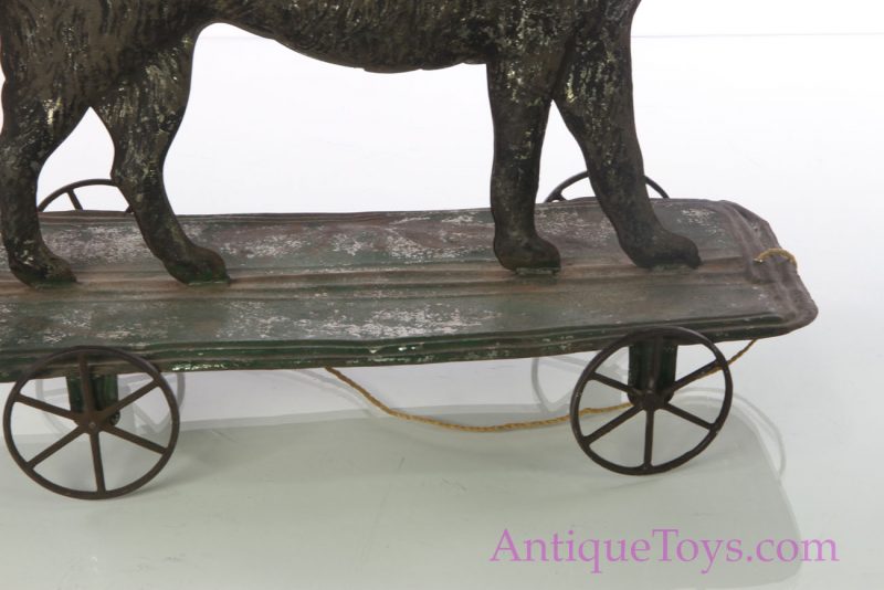 Althof Bergmann Antique ca. 1800's Tin Dog on Platform Toy <FONT COLOR="ff000 ">*SOLD*</font> - Image 10