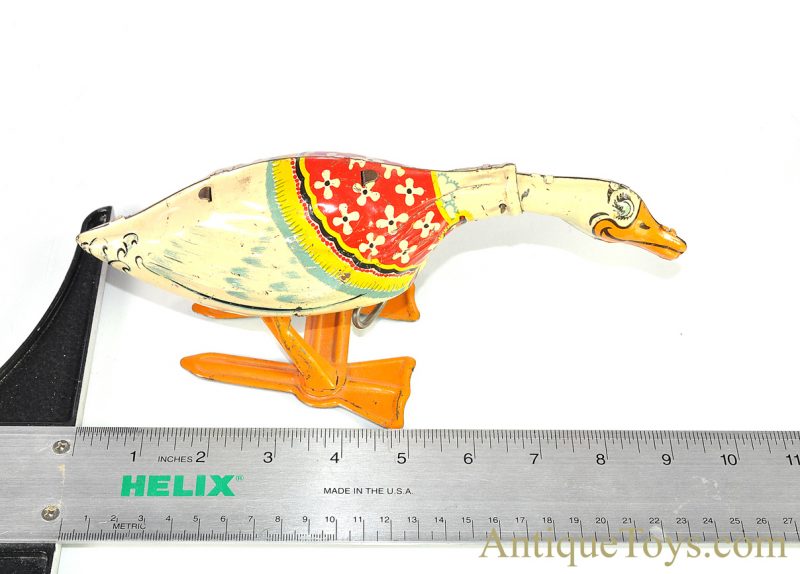 Vintage ca. 1930’s Unique Art “Gertie the Galloping Goose” Windup Tin Lithographed Toy <FONT COLOR="ff000 ">*SOLD*</font> - Image 10