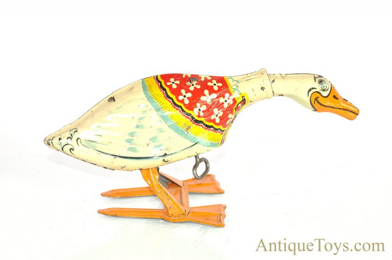 Vintage ca. 1930’s Unique Art “Gertie the Galloping Goose” Windup Tin Lithographed Toy <FONT COLOR="ff000 ">*SOLD*</font>