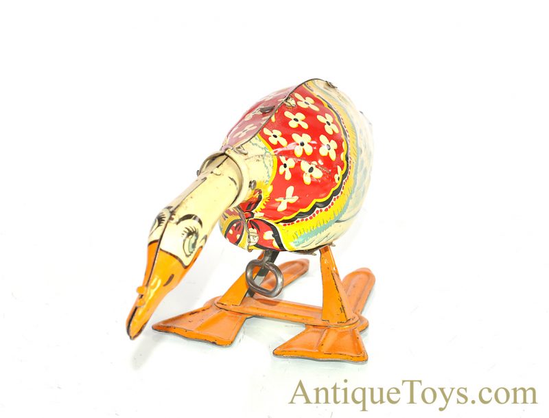 Vintage ca. 1930’s Unique Art “Gertie the Galloping Goose” Windup Tin Lithographed Toy <FONT COLOR="ff000 ">*SOLD*</font> - Image 3